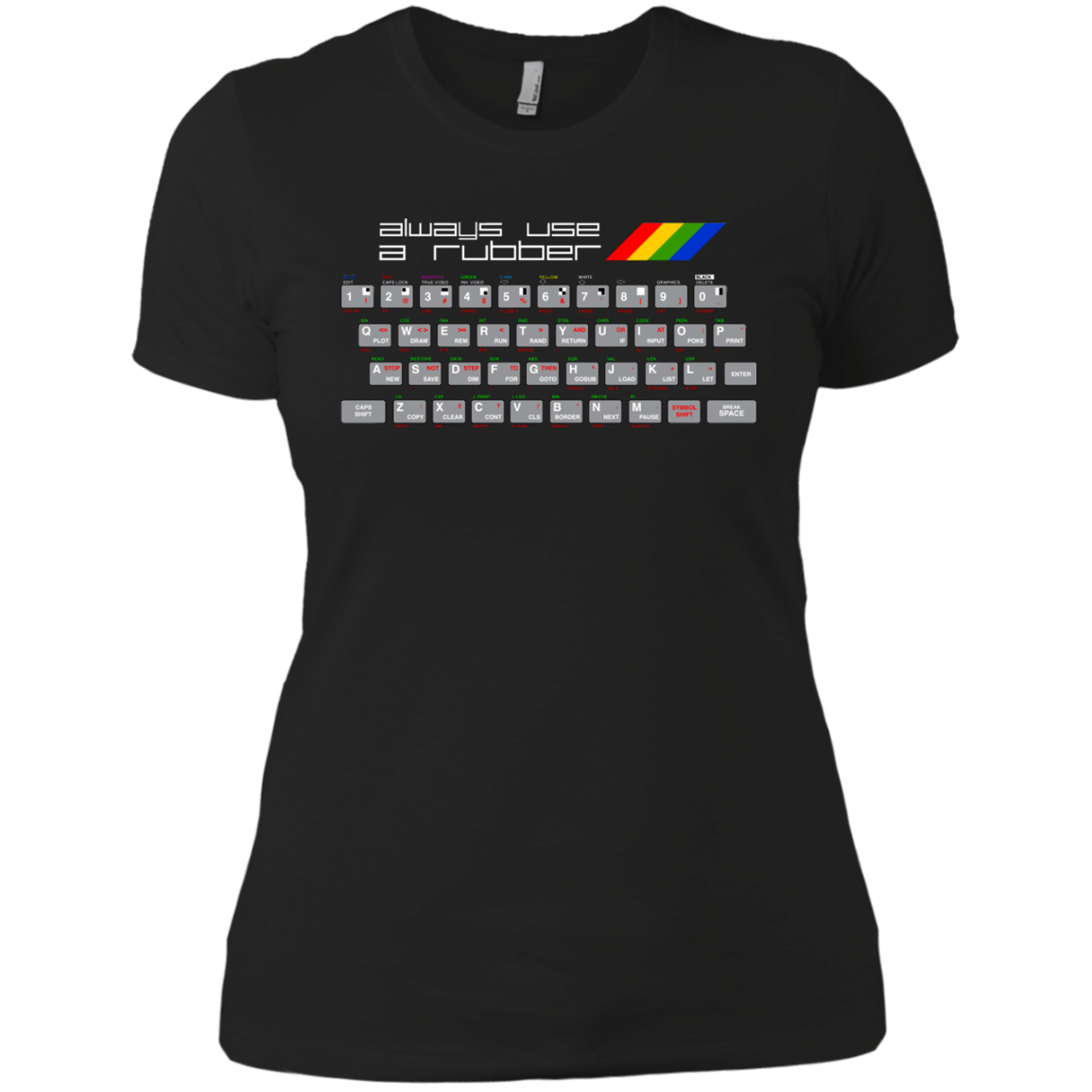 T-Shirts Black / X-Small Always Use A Rubber Women's Premium T-Shirt