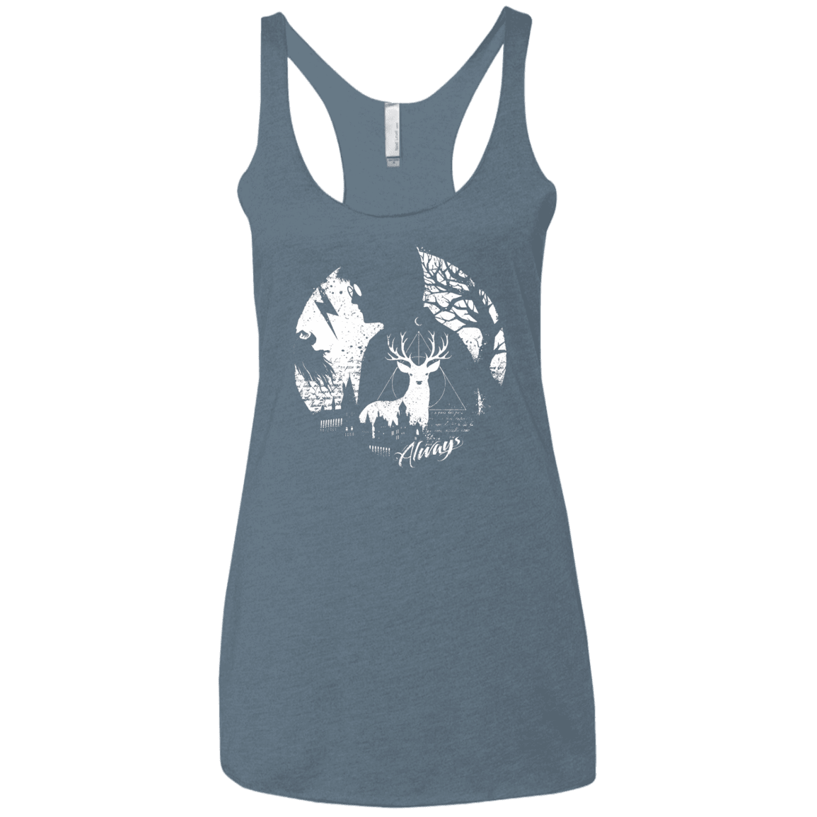 T-Shirts Indigo / X-Small Always Women's Triblend Racerback Tank
