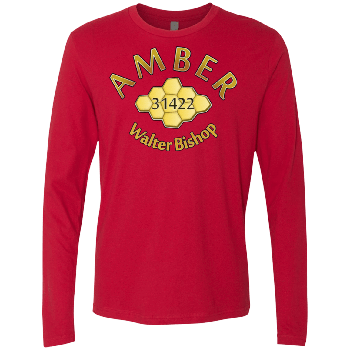 T-Shirts Red / Small Amber Men's Premium Long Sleeve