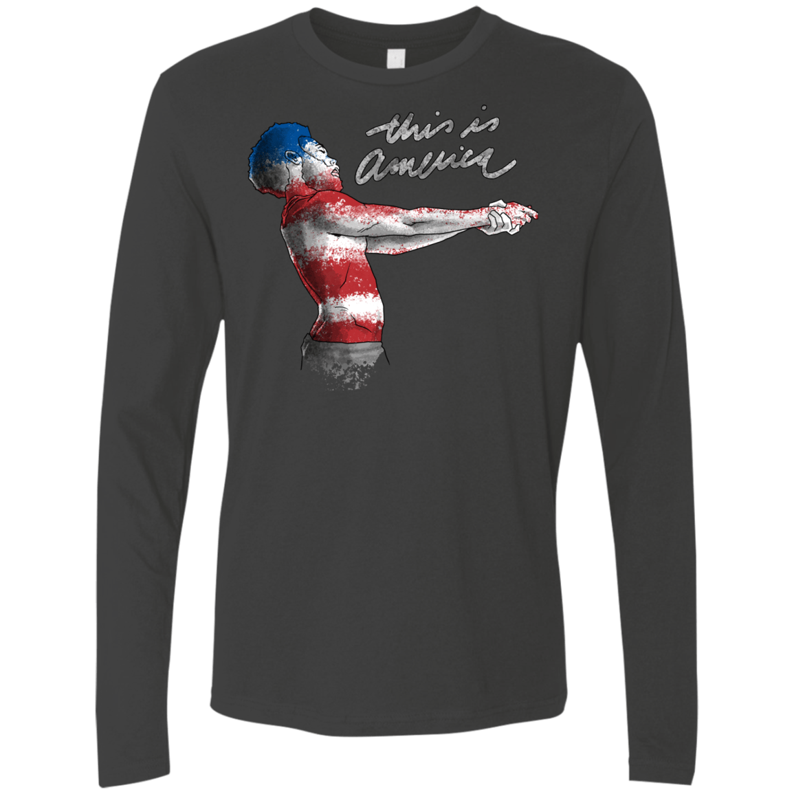 T-Shirts Heavy Metal / S America Men's Premium Long Sleeve