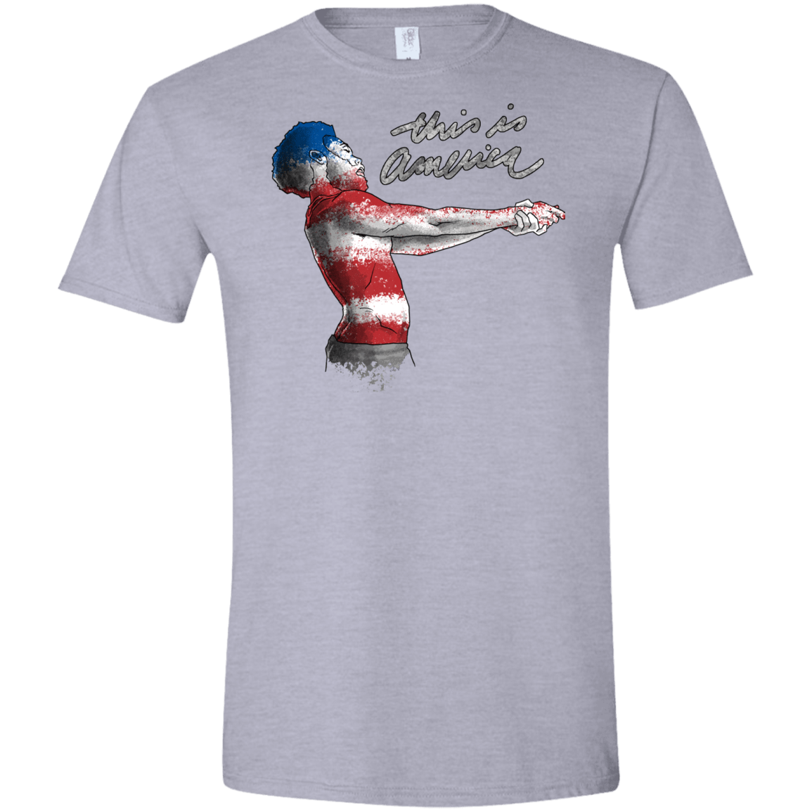 T-Shirts Sport Grey / X-Small America Men's Semi-Fitted Softstyle