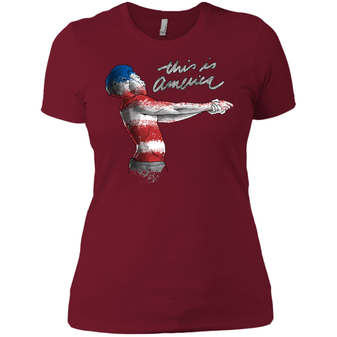 T-Shirts Scarlet / X-Small America Women's Premium T-Shirt