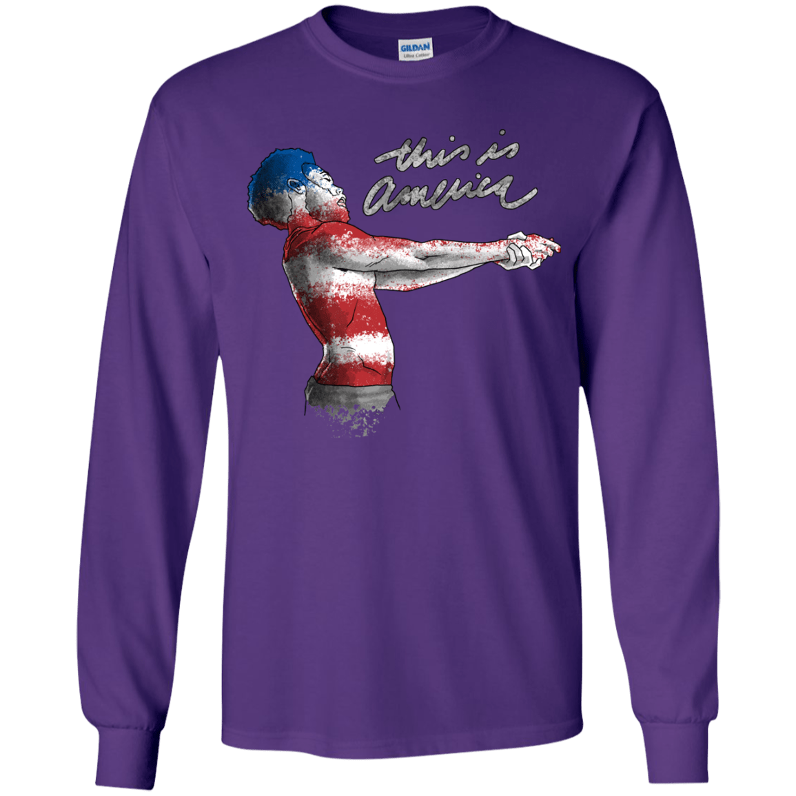 T-Shirts Purple / YS America Youth Long Sleeve T-Shirt