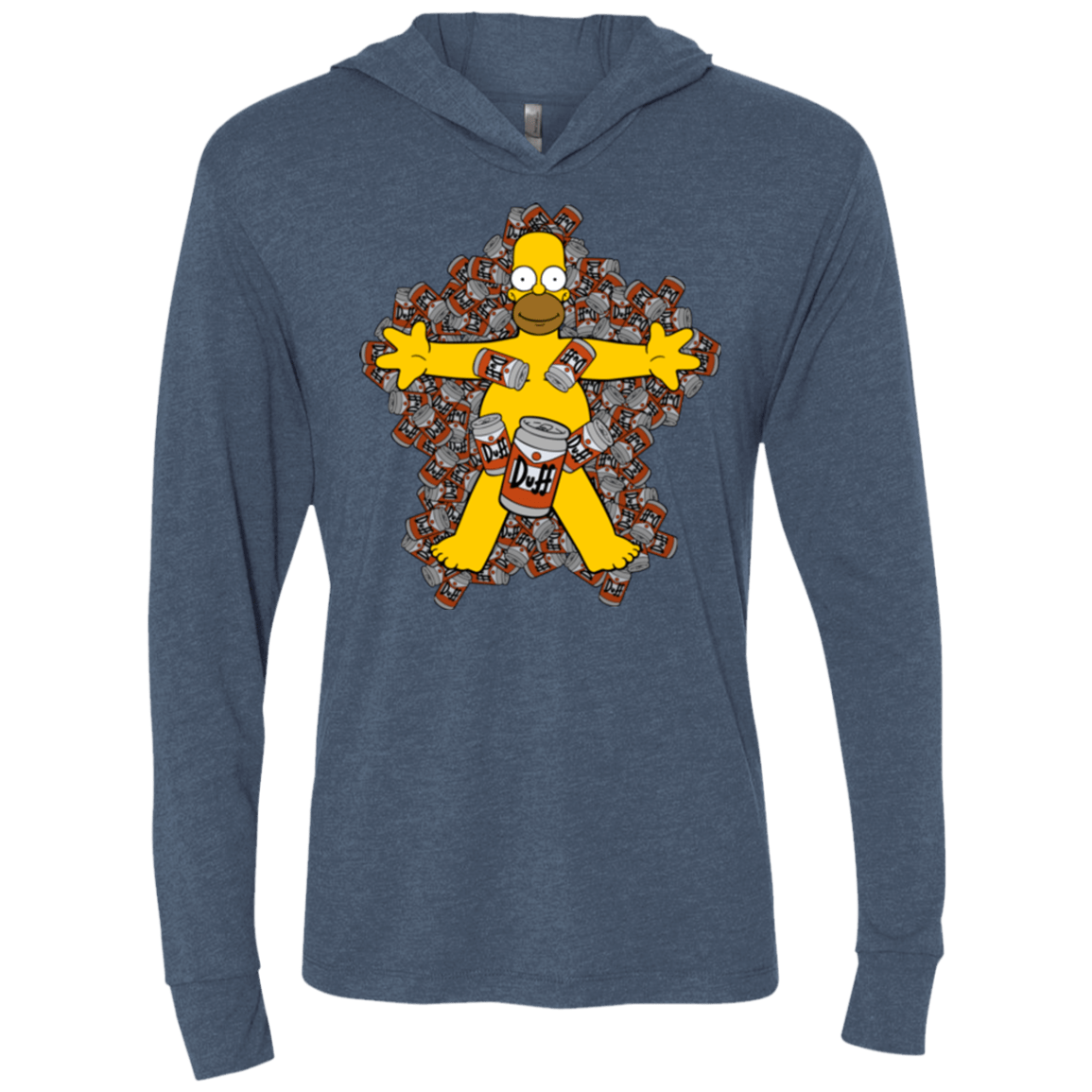 T-Shirts Indigo / X-Small American Duff Triblend Long Sleeve Hoodie Tee