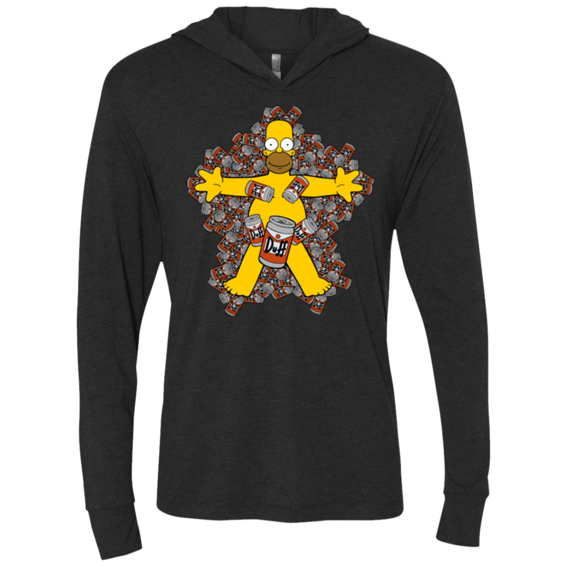 American Duff Triblend Long Sleeve Hoodie Tee