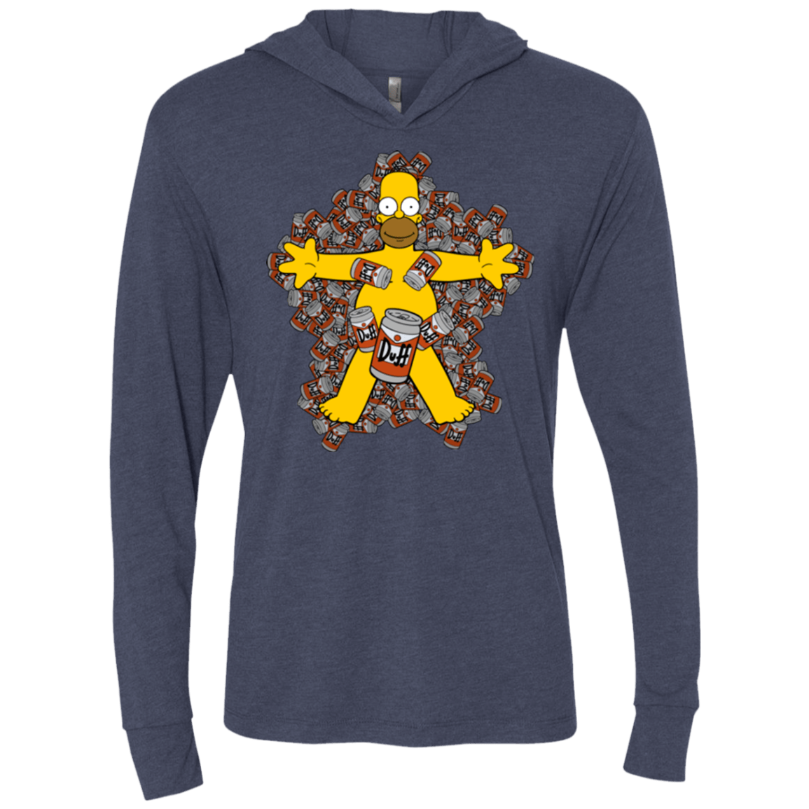 American Duff Triblend Long Sleeve Hoodie Tee