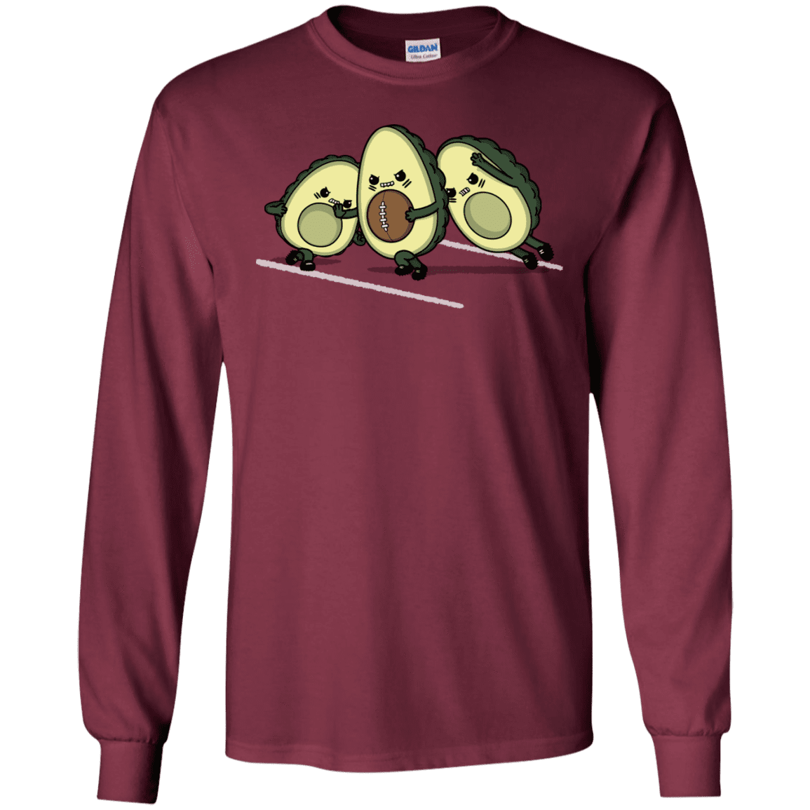 T-Shirts Maroon / S American Footbone Men's Long Sleeve T-Shirt
