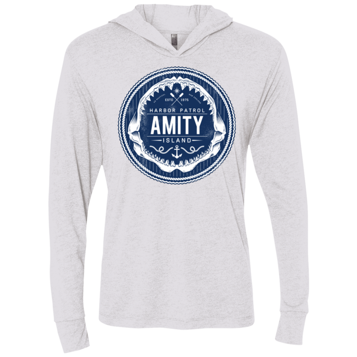 T-Shirts Heather White / X-Small Amity nemons Triblend Long Sleeve Hoodie Tee