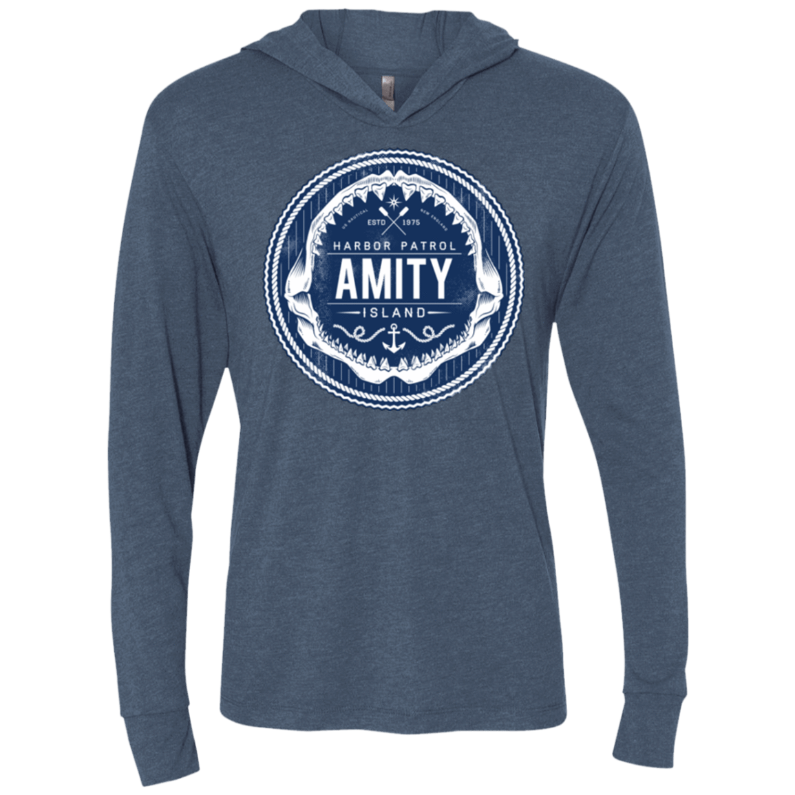 T-Shirts Indigo / X-Small Amity nemons Triblend Long Sleeve Hoodie Tee