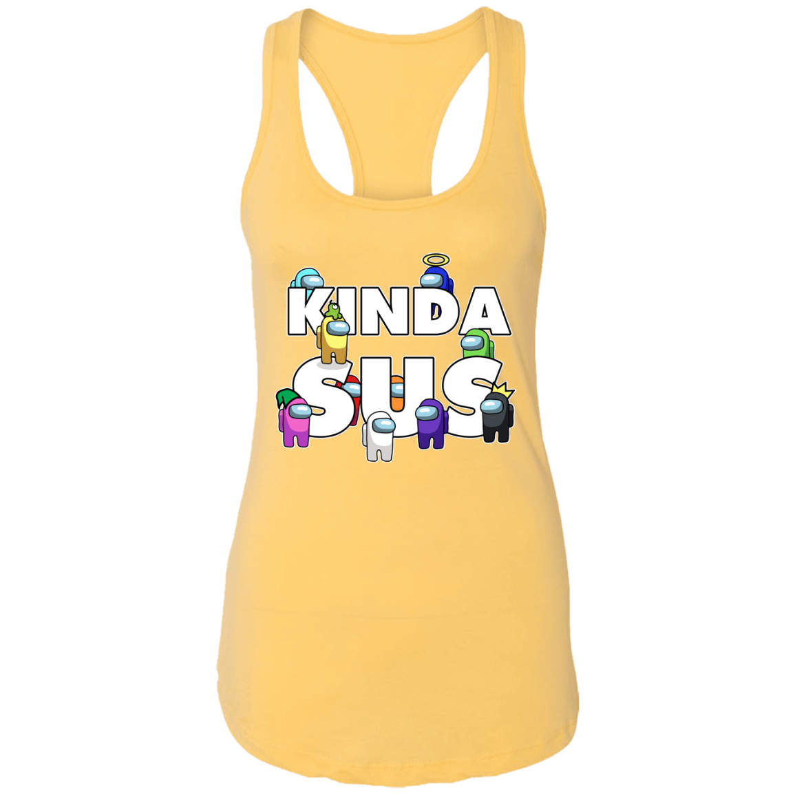 T-Shirts Banana Cream / X-Small Among us Kinda Sus Ladies Ideal Racerback Tank