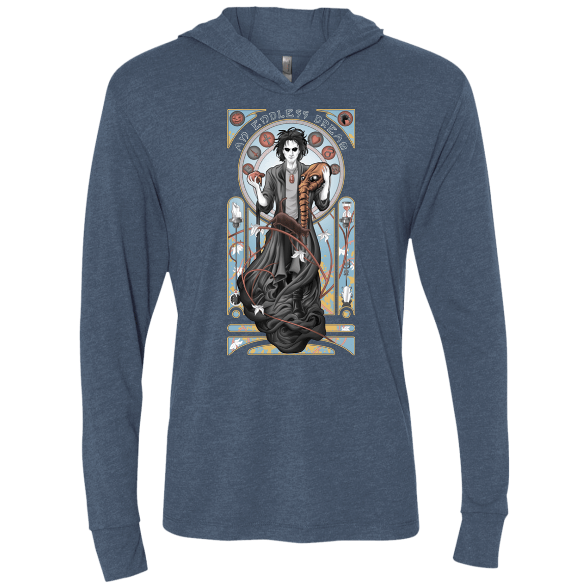 T-Shirts Indigo / X-Small An Endless Dream Triblend Long Sleeve Hoodie Tee