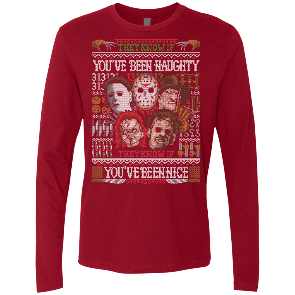 T-Shirts Cardinal / Small An Ugly Slasher Sweater Men's Premium Long Sleeve
