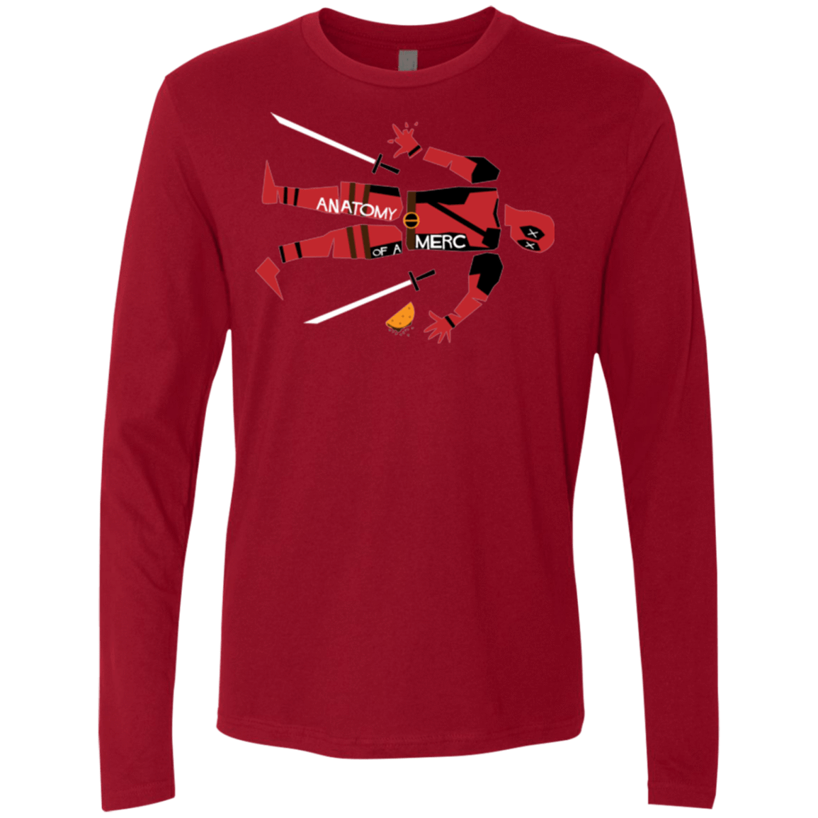 T-Shirts Cardinal / Small Anatomy of A Merc Men's Premium Long Sleeve