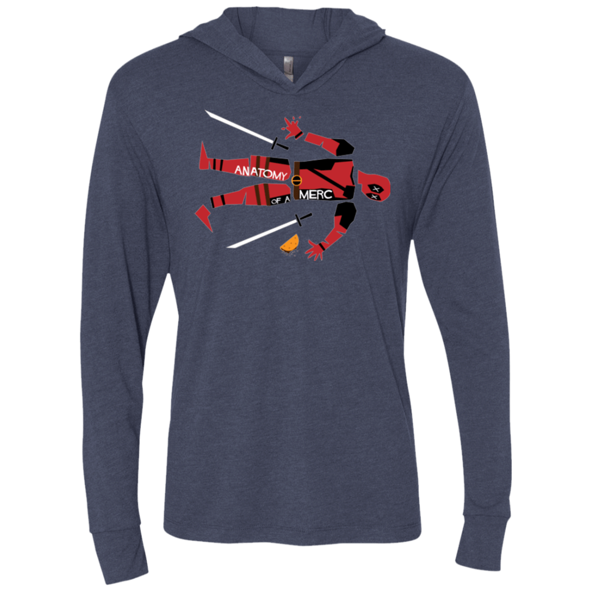 T-Shirts Vintage Navy / X-Small Anatomy of A Merc Triblend Long Sleeve Hoodie Tee