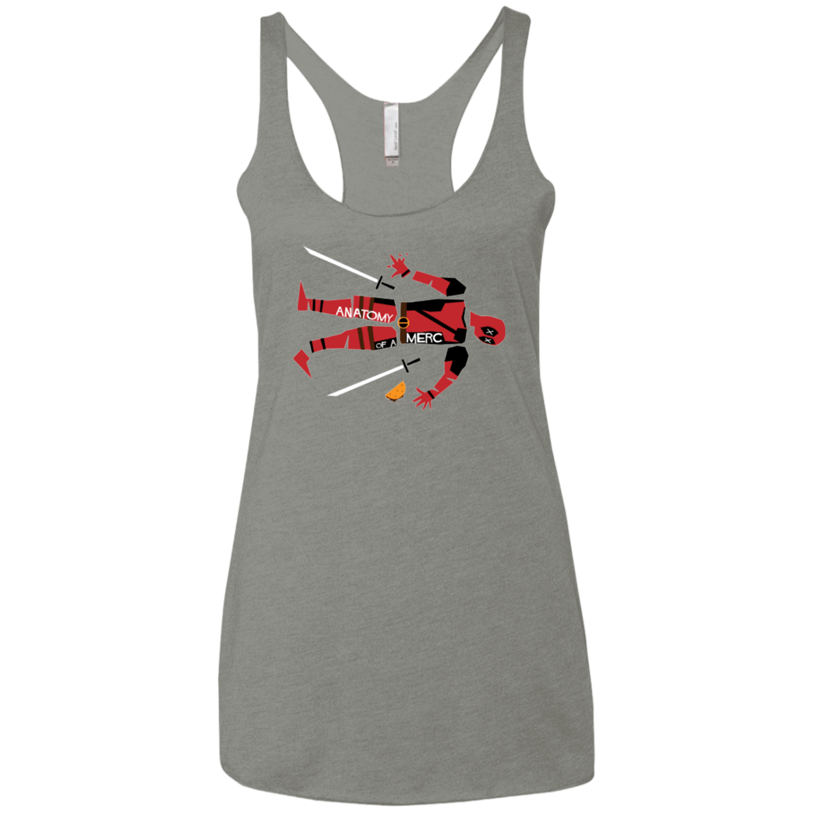T-Shirts Venetian Grey / X-Small Anatomy of A Merc Women's Triblend Racerback Tank