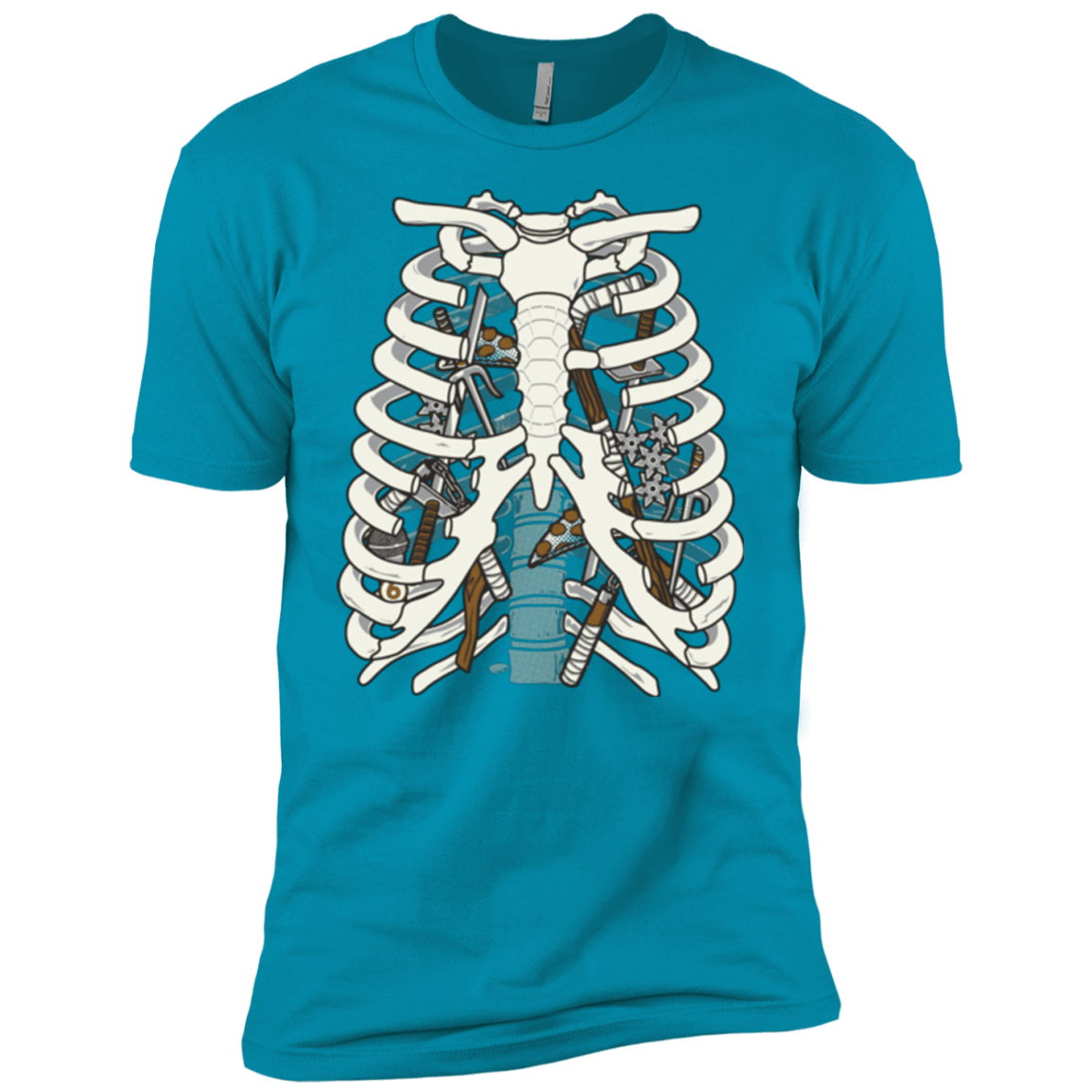 T-Shirts Turquoise / YXS Anatomy of a Ninja Turtle Boys Premium T-Shirt