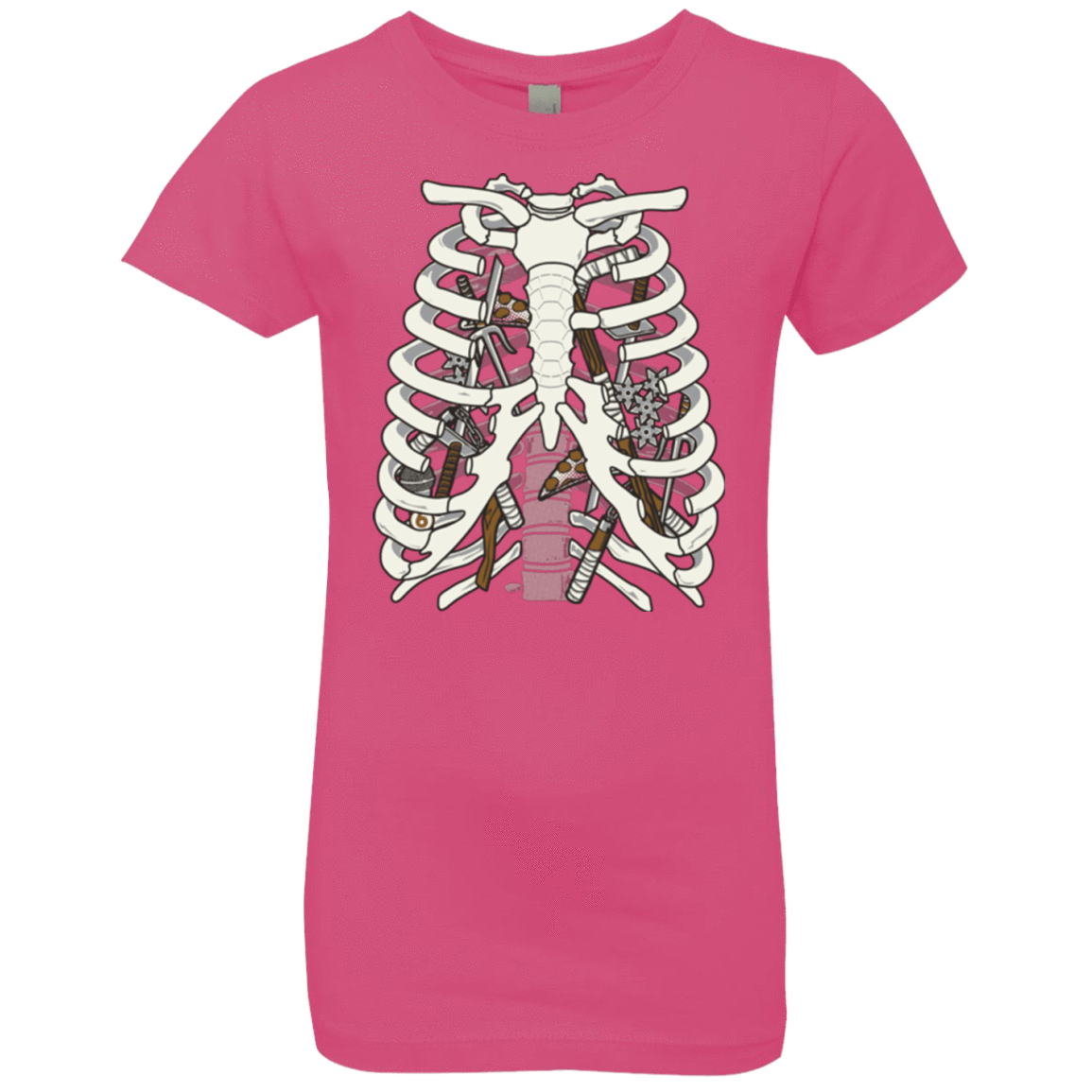 T-Shirts Hot Pink / YXS Anatomy of a Ninja Turtle Girls Premium T-Shirt