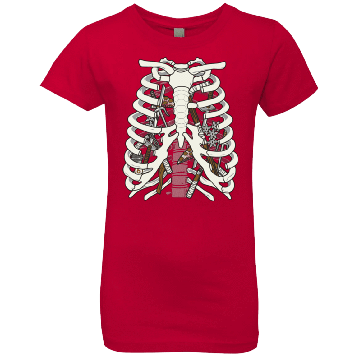 T-Shirts Red / YXS Anatomy of a Ninja Turtle Girls Premium T-Shirt