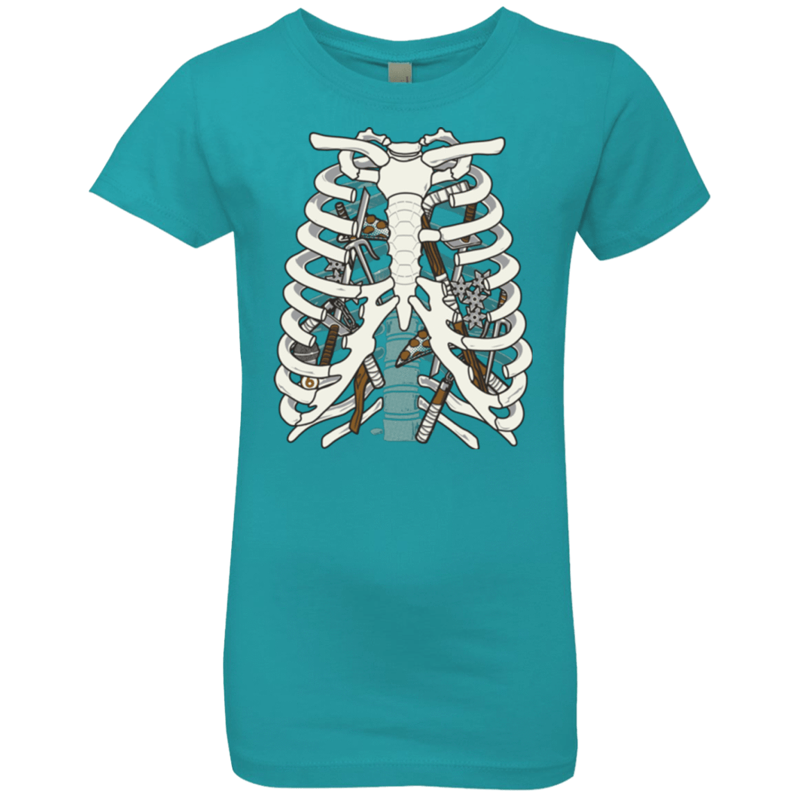 T-Shirts Tahiti Blue / YXS Anatomy of a Ninja Turtle Girls Premium T-Shirt