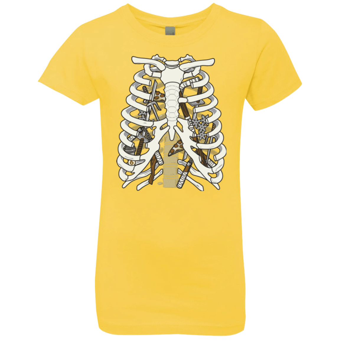 T-Shirts Vibrant Yellow / YXS Anatomy of a Ninja Turtle Girls Premium T-Shirt