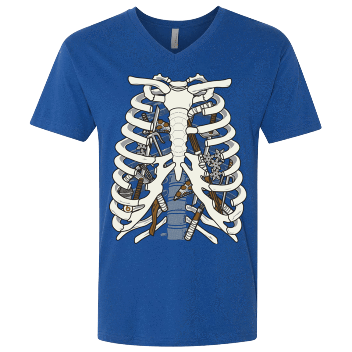 T-Shirts Royal / X-Small Anatomy of a Ninja Turtle Men's Premium V-Neck