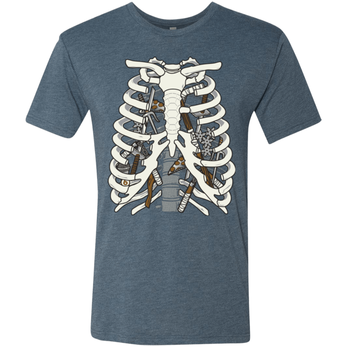 T-Shirts Indigo / Small Anatomy of a Ninja Turtle Men's Triblend T-Shirt