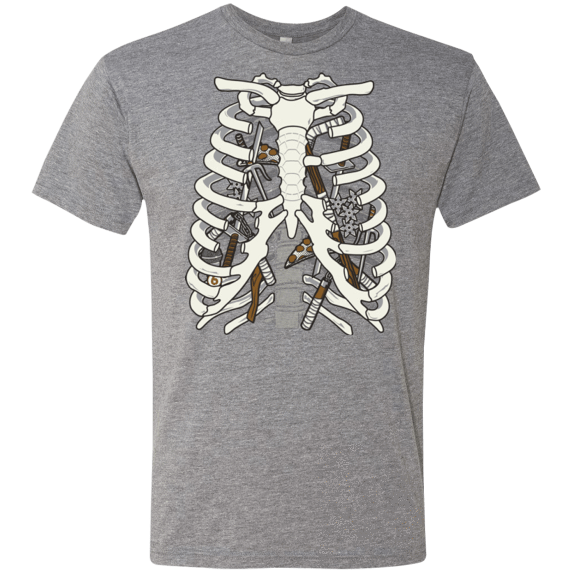 T-Shirts Premium Heather / Small Anatomy of a Ninja Turtle Men's Triblend T-Shirt