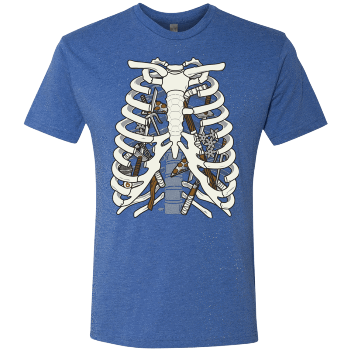 T-Shirts Vintage Royal / Small Anatomy of a Ninja Turtle Men's Triblend T-Shirt