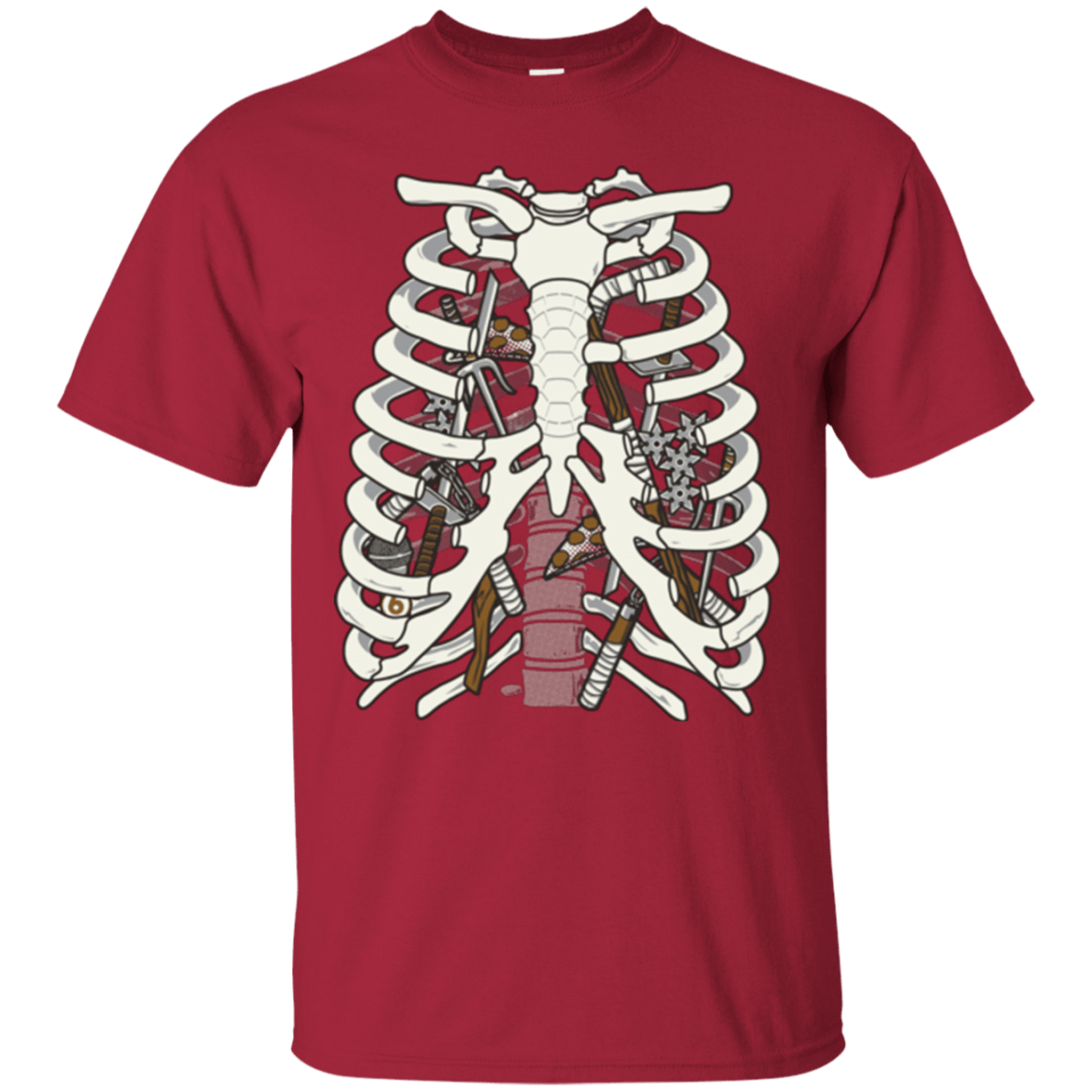 T-Shirts Cardinal / Small Anatomy of a Ninja Turtle T-Shirt