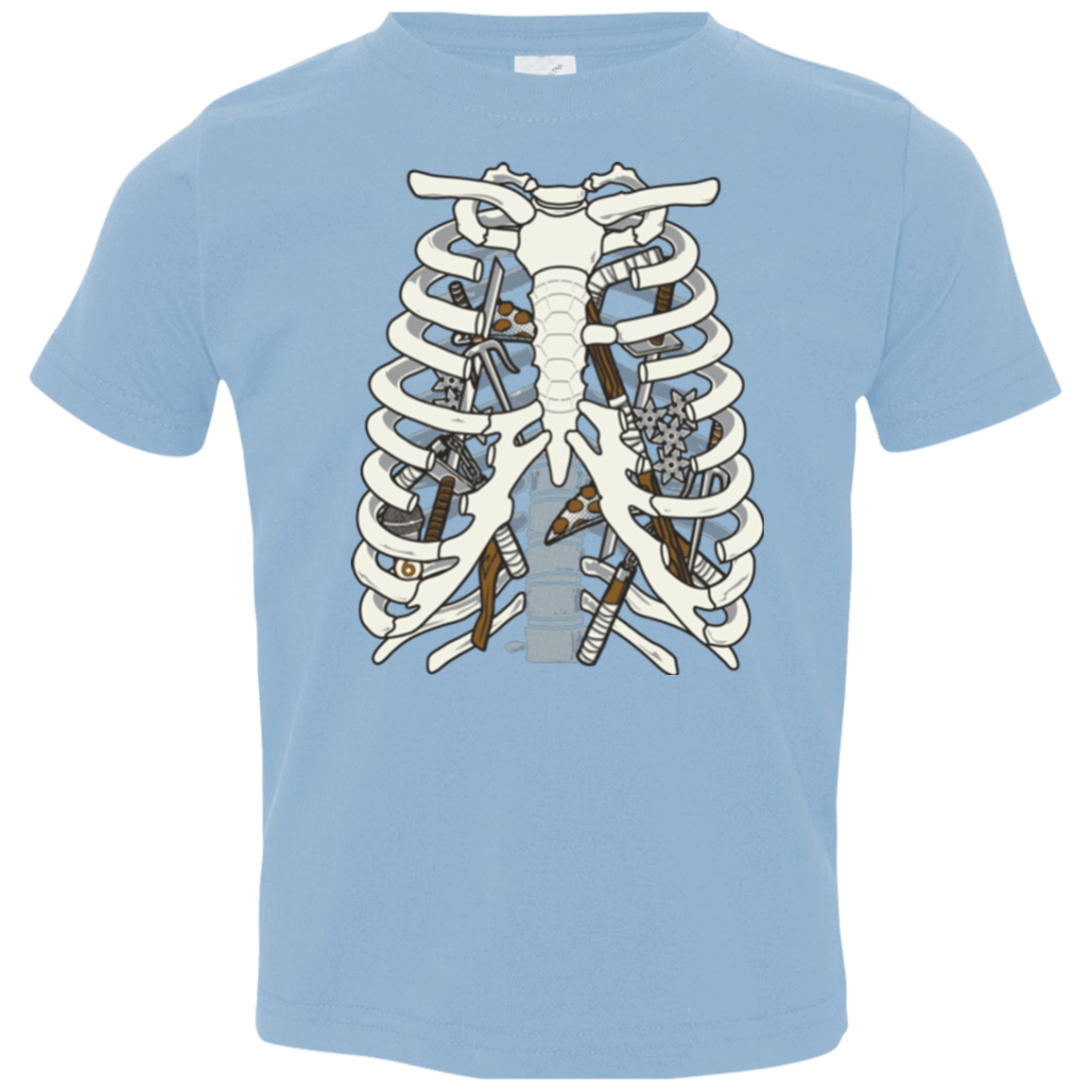 T-Shirts Light Blue / 2T Anatomy of a Ninja Turtle Toddler Premium T-Shirt