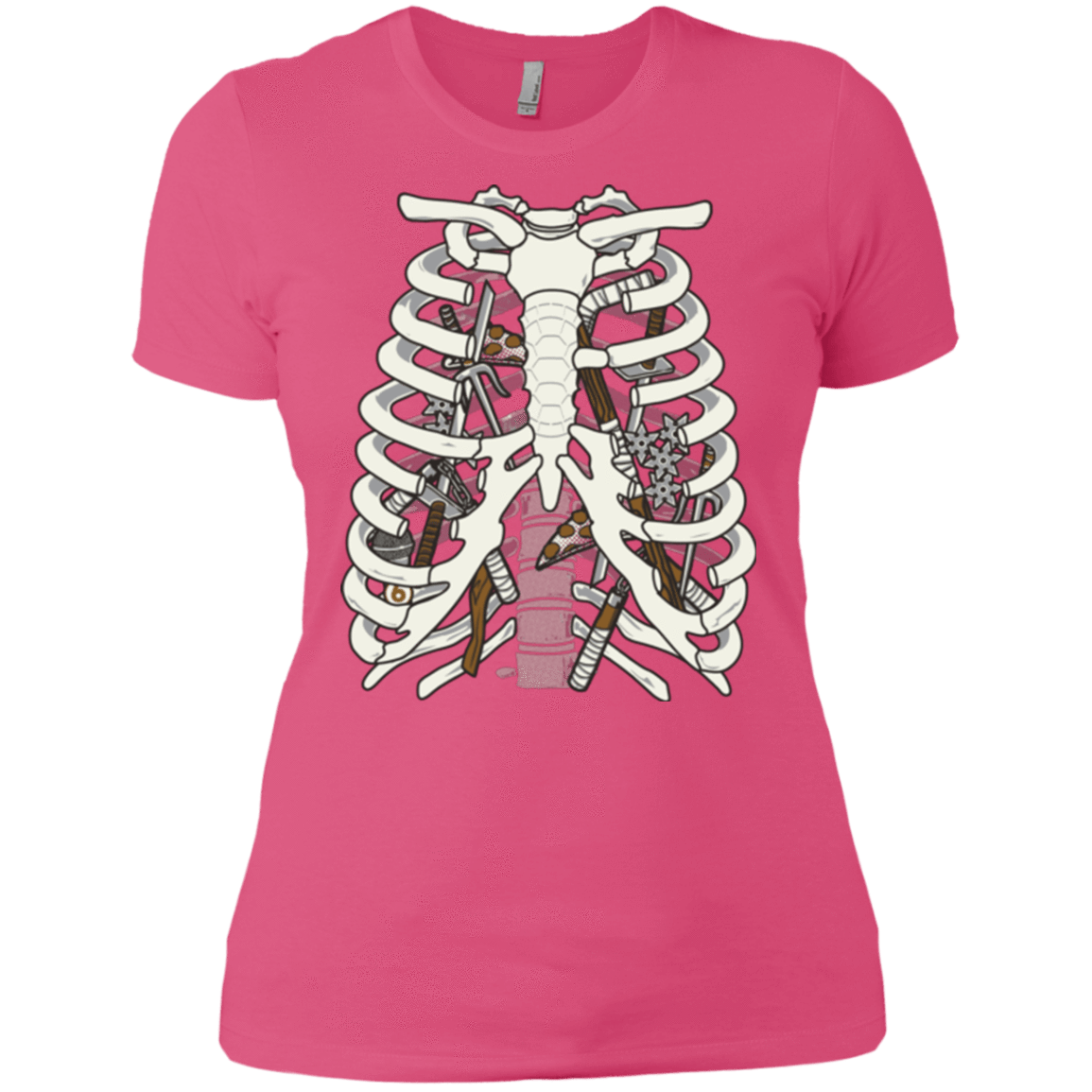 T-Shirts Hot Pink / X-Small Anatomy of a Ninja Turtle Women's Premium T-Shirt