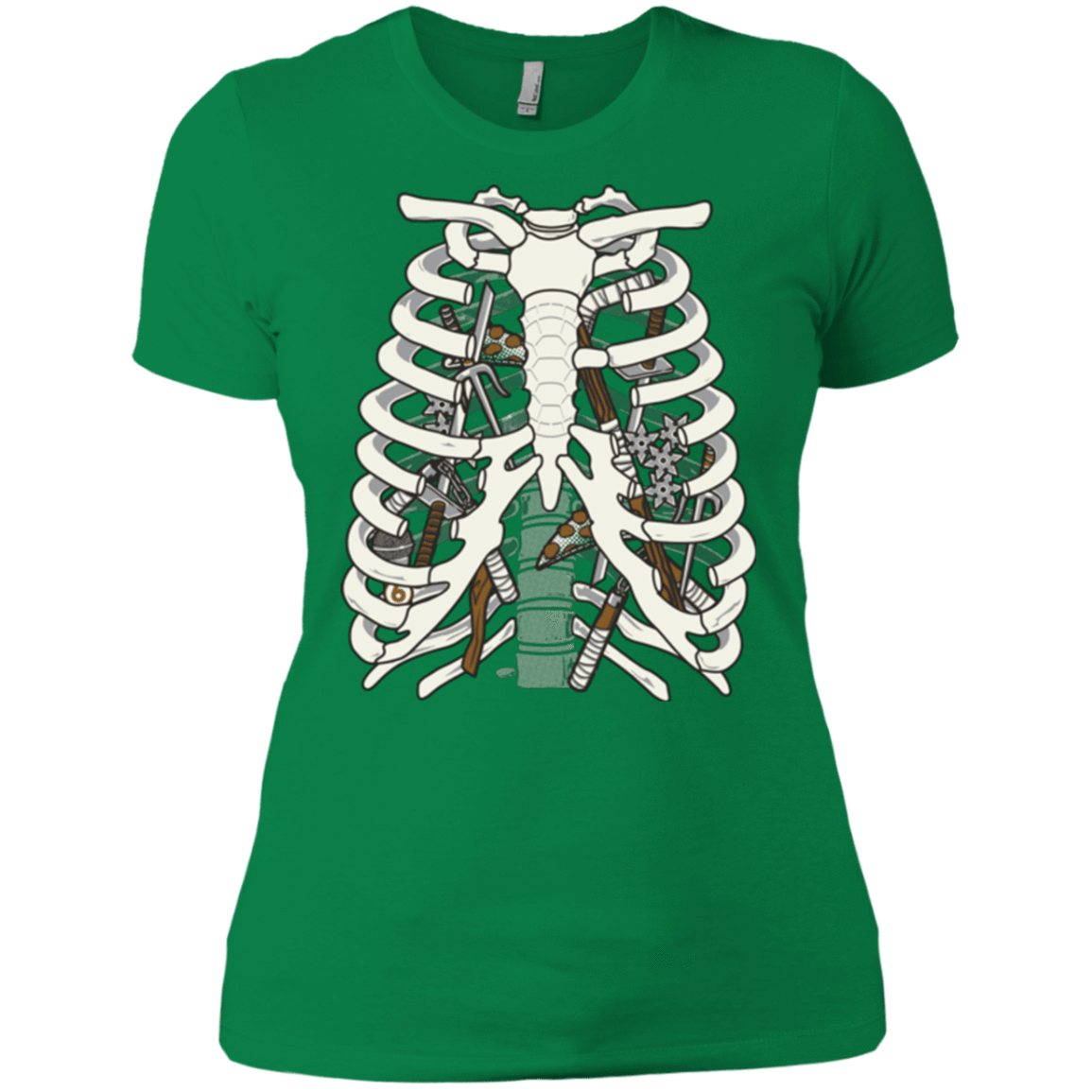 T-Shirts Kelly Green / X-Small Anatomy of a Ninja Turtle Women's Premium T-Shirt