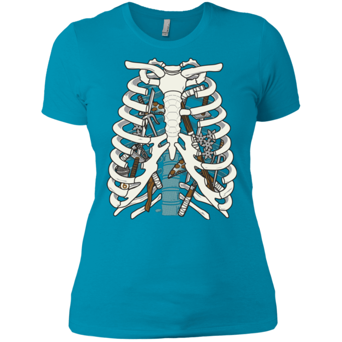 T-Shirts Turquoise / X-Small Anatomy of a Ninja Turtle Women's Premium T-Shirt