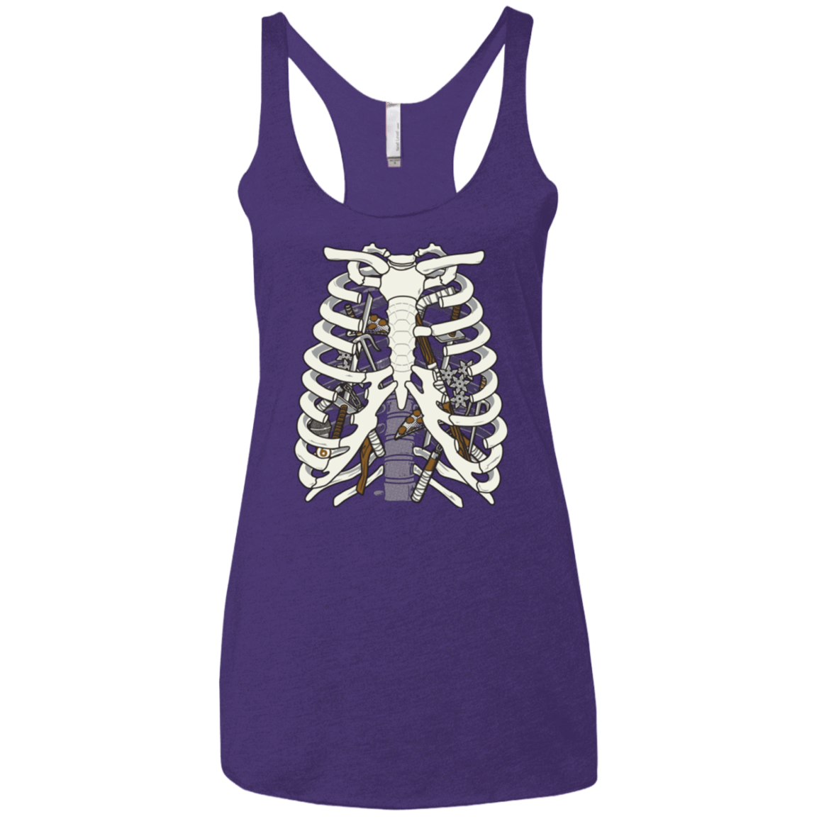T-Shirts Purple / X-Small Anatomy of a Ninja Turtle Women's Triblend Racerback Tank