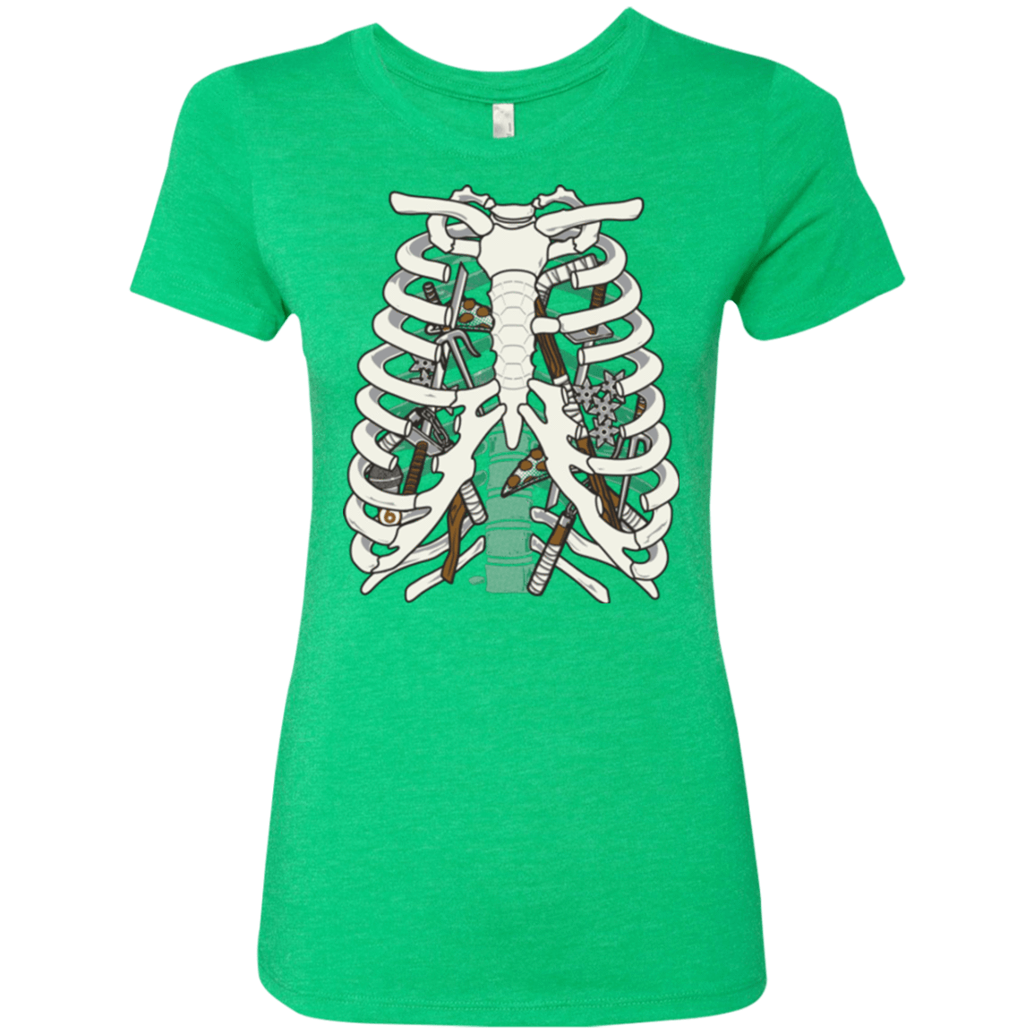 T-Shirts Envy / Small Anatomy of a Ninja Turtle Women's Triblend T-Shirt