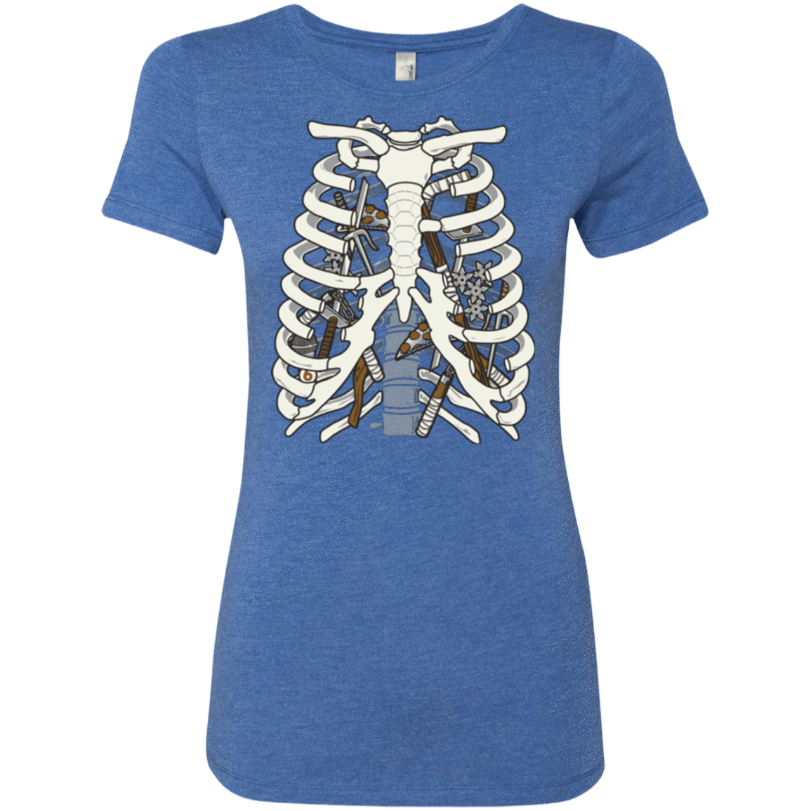 T-Shirts Vintage Royal / Small Anatomy of a Ninja Turtle Women's Triblend T-Shirt