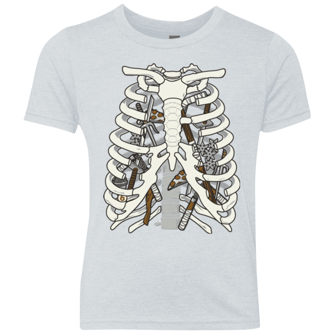 T-Shirts Heather White / YXS Anatomy of a Ninja Turtle Youth Triblend T-Shirt