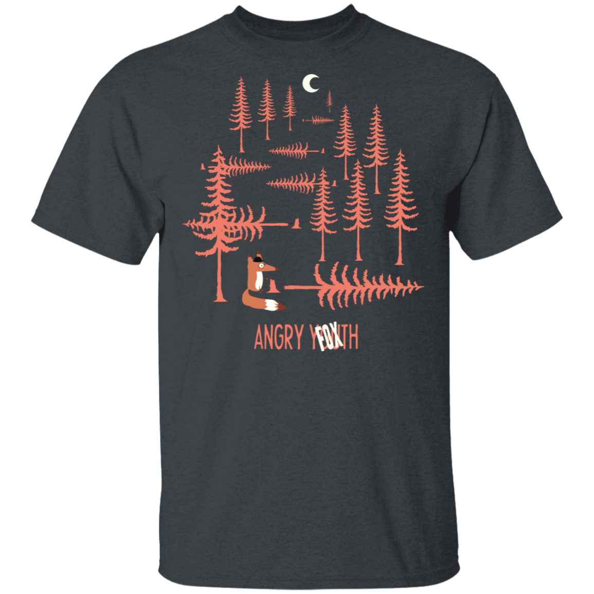T-Shirts Dark Heather / S Angry Fox T-Shirt