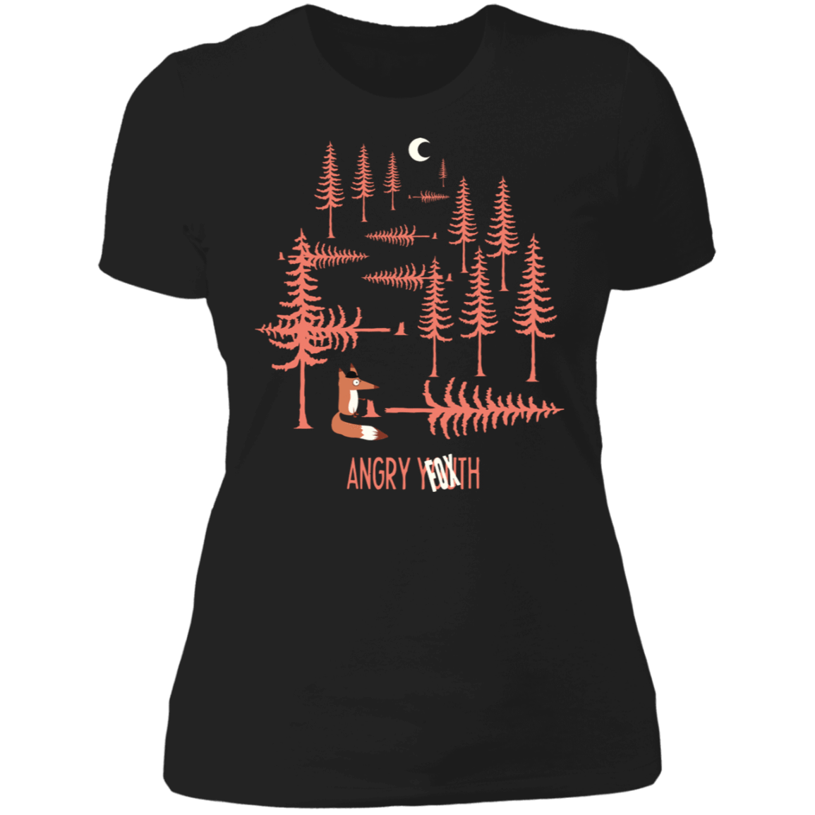 T-Shirts Black / S Angry Fox Women's Premium T-Shirt