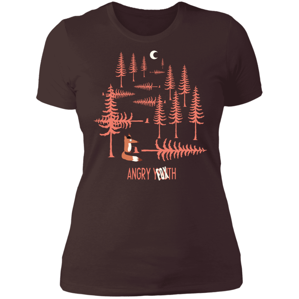 T-Shirts Dark Chocolate / S Angry Fox Women's Premium T-Shirt