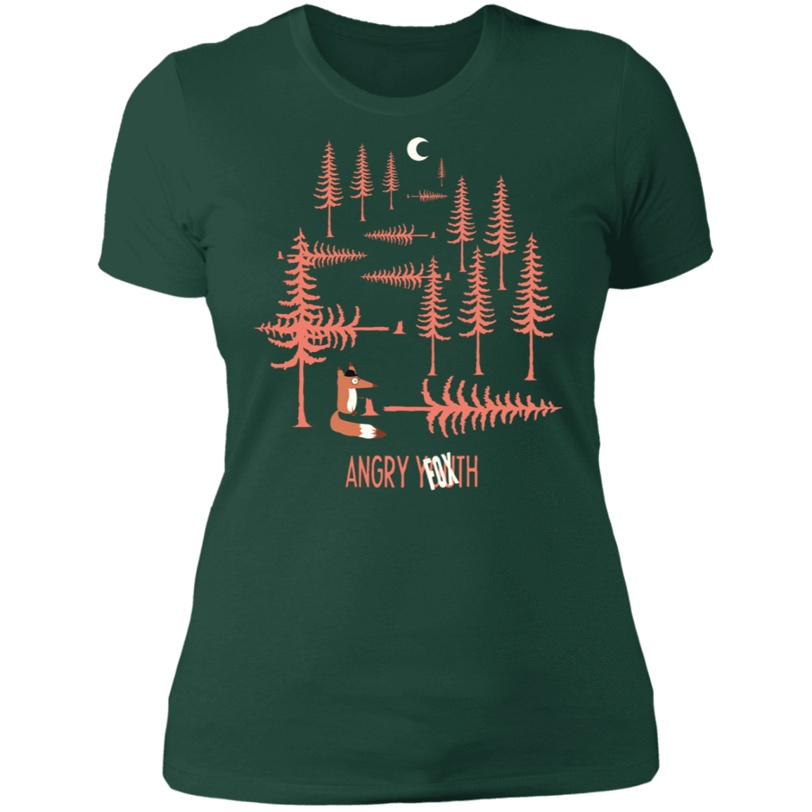 T-Shirts Forest Green / S Angry Fox Women's Premium T-Shirt