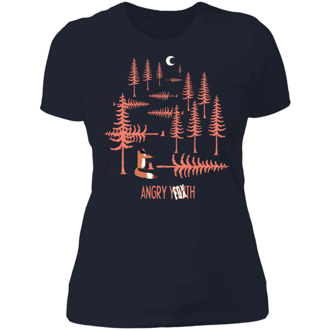 T-Shirts Midnight Navy / S Angry Fox Women's Premium T-Shirt
