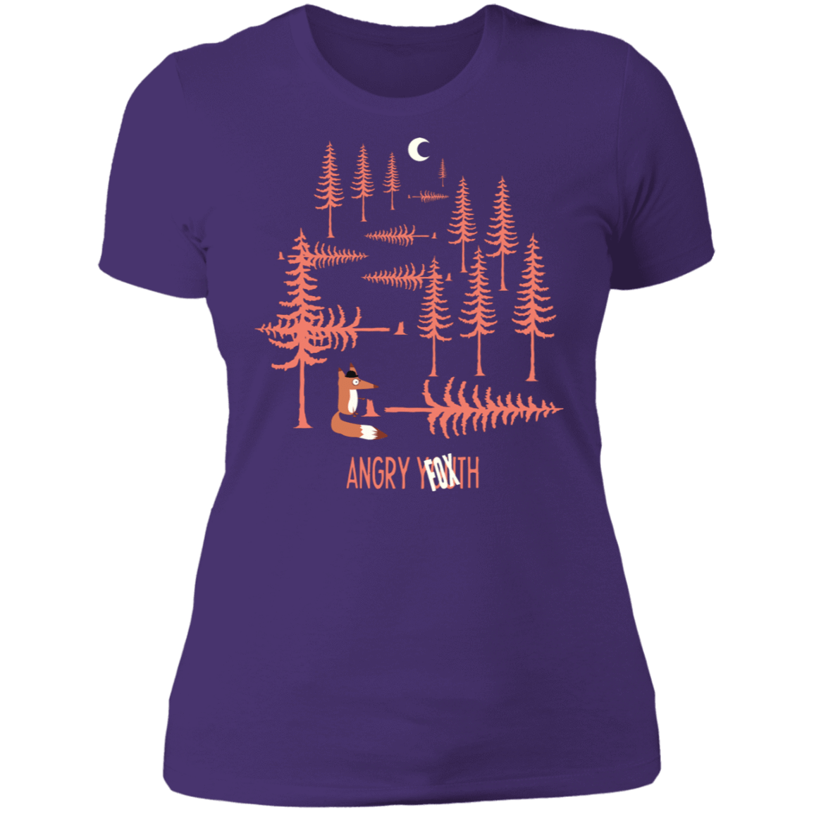 T-Shirts Purple Rush/ / S Angry Fox Women's Premium T-Shirt