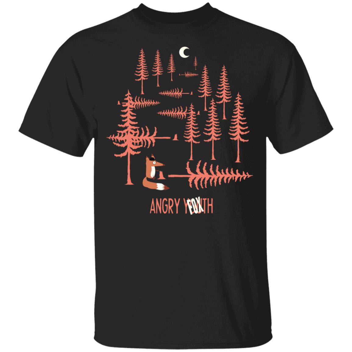 T-Shirts Black / YXS Angry Fox Youth T-Shirt
