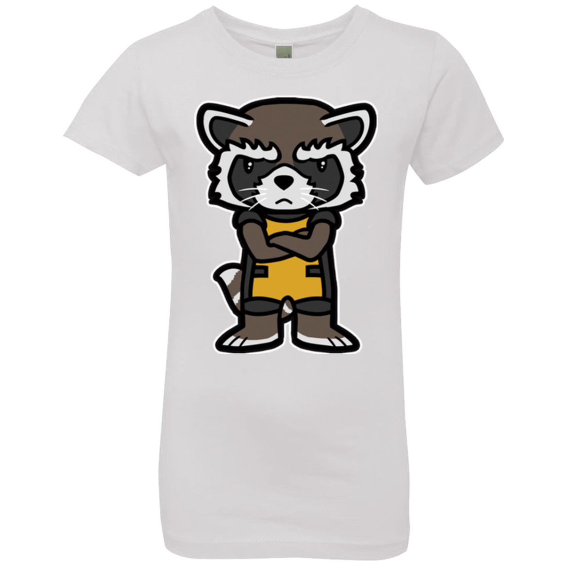 T-Shirts White / YXS Angry Racoon Girls Premium T-Shirt