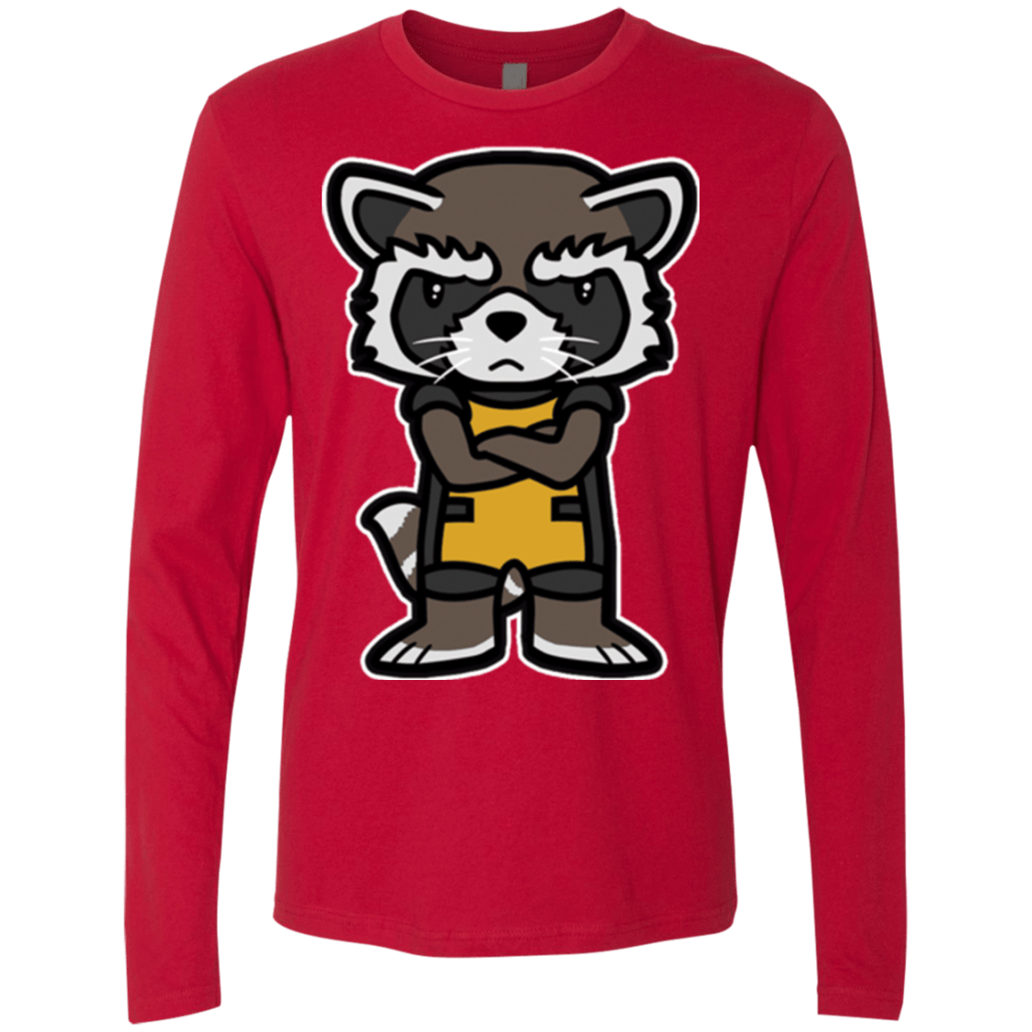 T-Shirts Red / Small Angry Racoon Men's Premium Long Sleeve