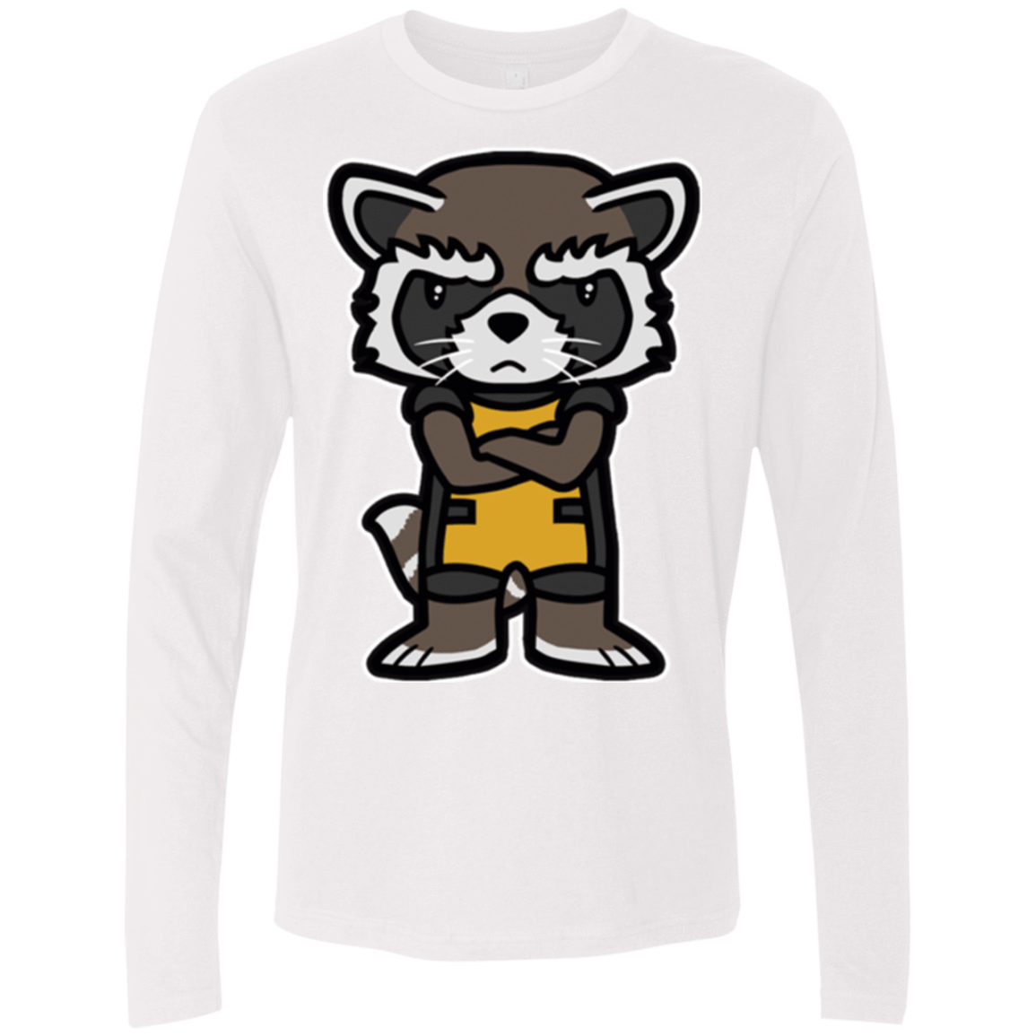 T-Shirts White / Small Angry Racoon Men's Premium Long Sleeve