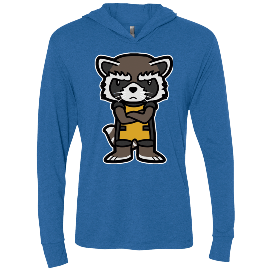 T-Shirts Vintage Royal / X-Small Angry Racoon Triblend Long Sleeve Hoodie Tee