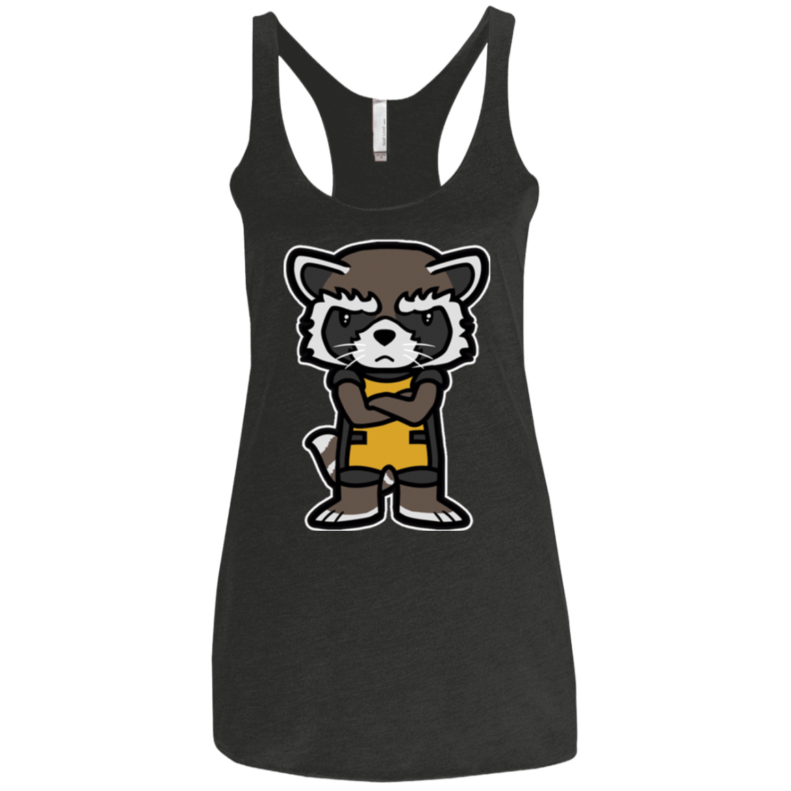 T-Shirts Vintage Black / X-Small Angry Racoon Women's Triblend Racerback Tank