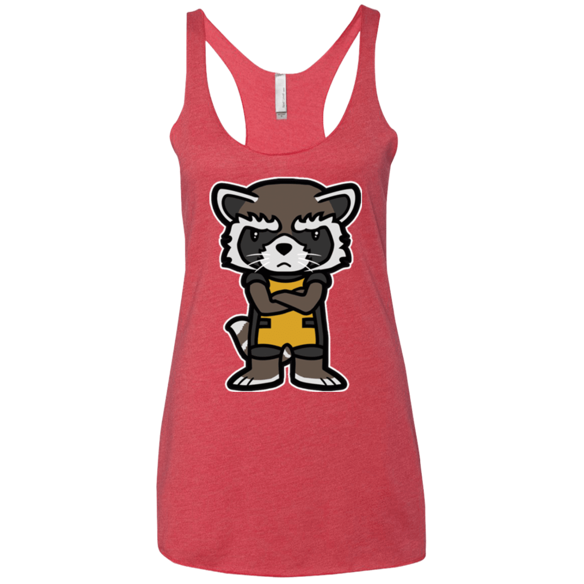 T-Shirts Vintage Red / X-Small Angry Racoon Women's Triblend Racerback Tank
